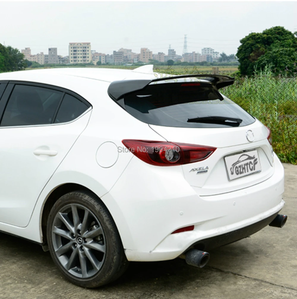 Для Mazda 3 Axela хэтчбек 2014 2017 автомобильный Стайлинг FRP + карбоновое волокно задний