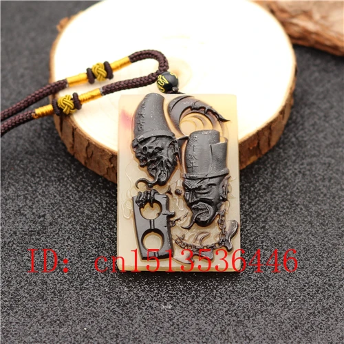 Коллекционные вещи ручной работы бычий Рог демон кулон ожерелье мужчины Амулет