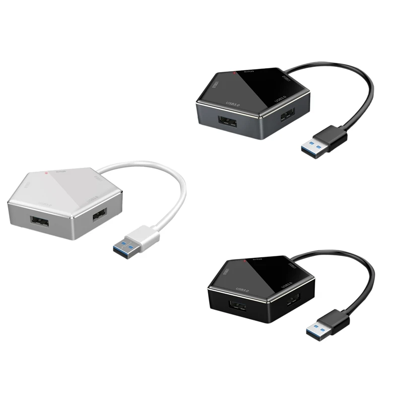 

Usb-хаб Алюминий 4,8 Гбит/с 1 до 4 разветвитель пятиугольной высокое Скорость передачи зеркало USB 3,0 Питание для офиса
