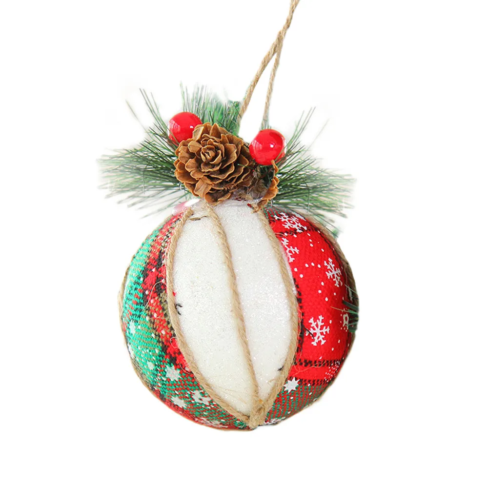 НОВАЯ РОЖДЕСТВЕНСКАЯ льняная вешалка для шариков рождественские безделушки