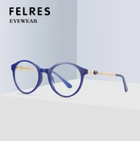 felres women tr90 frame optical glasses brand design anti blue light eyewear ladies round retro classic glasses new f2066