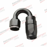 8 an an8 180 degree swivel oil fuel line hose end fitting adapter blackred blue