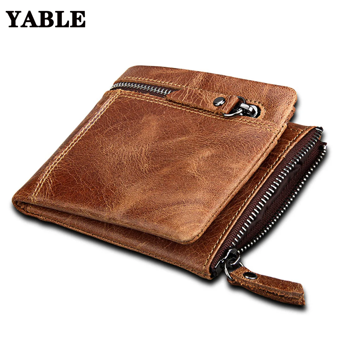 

Wallet Short Men's Wallet Hot Sale New Crazy Horse Leather Anti-Theft Swiping RFID Leather Wallet for Man