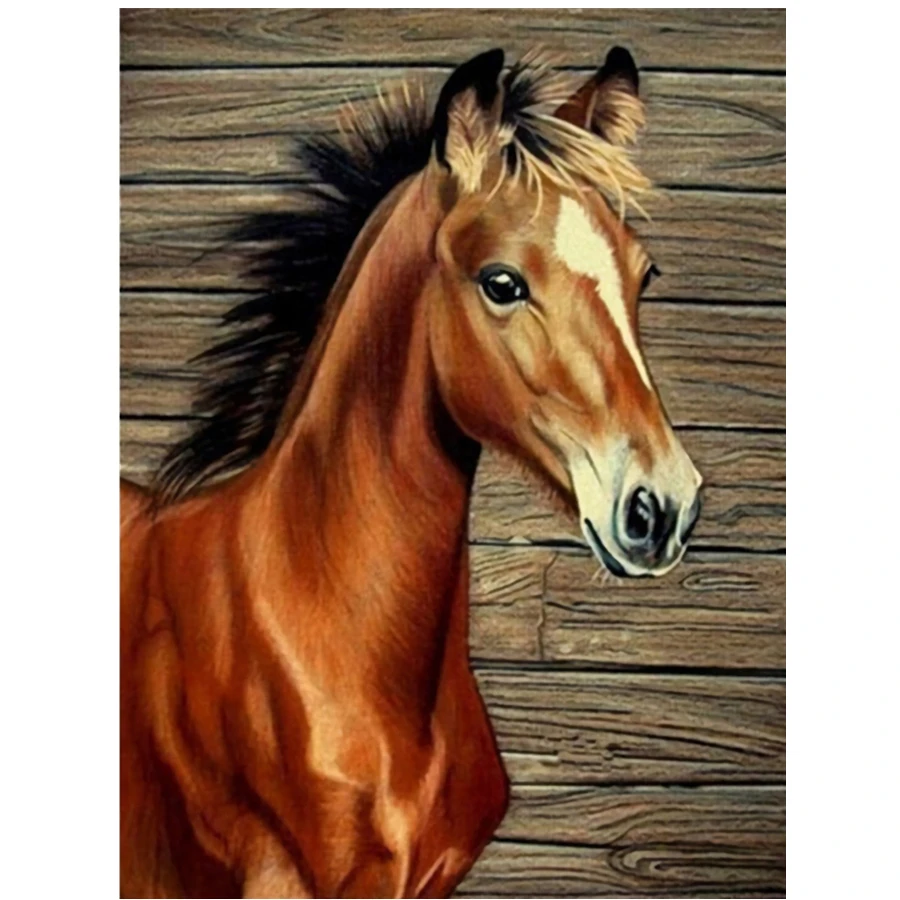 

DIY 5D Diamond Painting Natural Horse Lovely Kit Full Drill Square Embroidery Mosaic Art Picture Of Rhinestones Home Decor Gifts