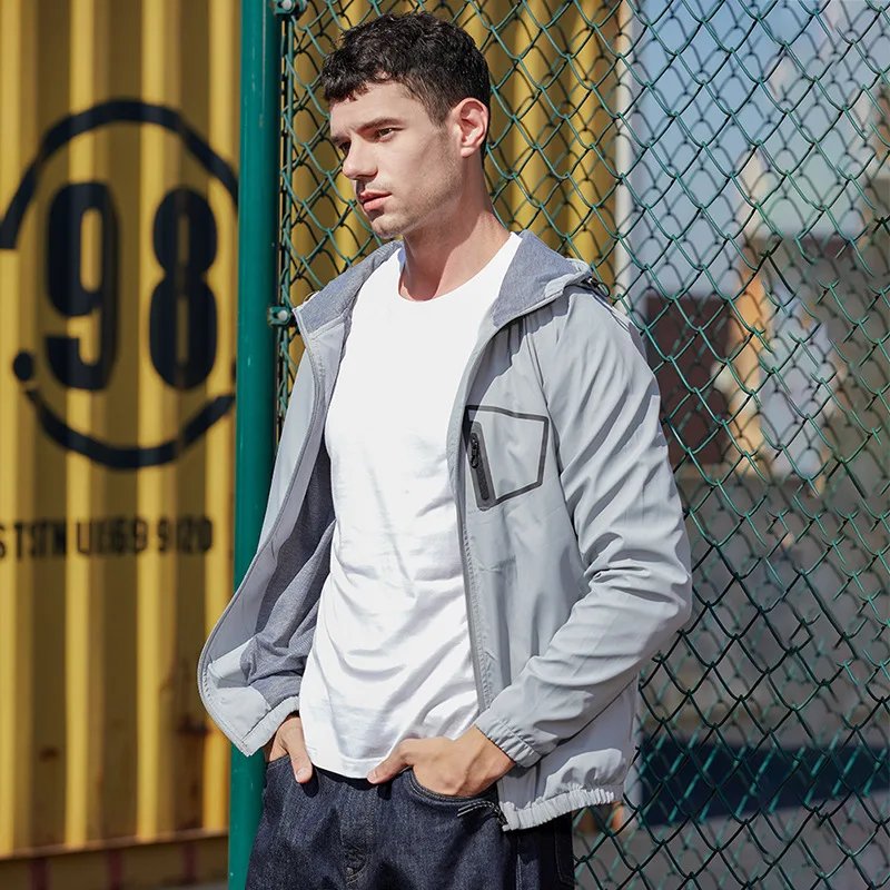 Парная осенняя куртка с капюшоном для бега на молнии Женская двухслойная