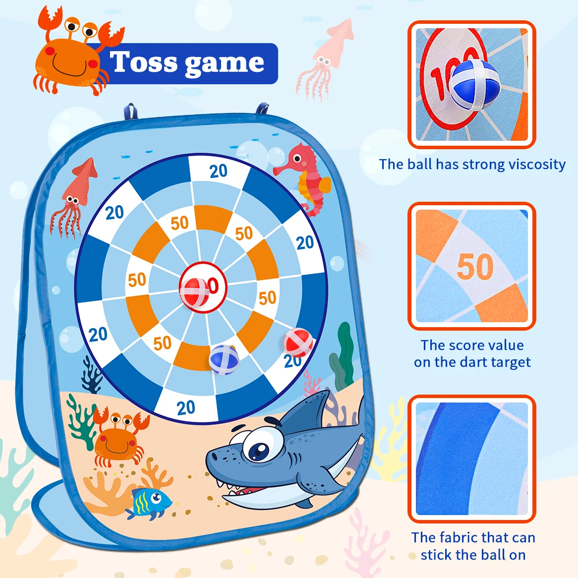 3 в 1 уличный сад горячий метательный мешок липкий мяч игра мишень Дротика