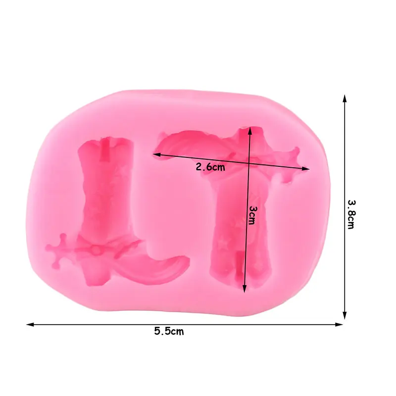 Ковбойские ботинки силиконовые формы искусственная кожа бижутерия глина