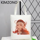 Сумка для покупок Genshin Impact, сумка из джута, многоразовая сумка для покупок, сумка для продуктов, многоразовая сумка для покупок из джута