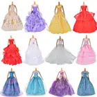 Красочное Элегантное летнее свадебное платье ручной работы платье принцессы Одежда для свадебной вечеринки платье для девочки аксессуары для кукол