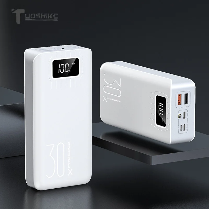 TUOSHIKE 30000 мАч power Bank Быстрая зарядка для Iphone светодиодный дисплей Внешняя батарея зарядное устройство для Xiaomi samsung huawei LG power bank