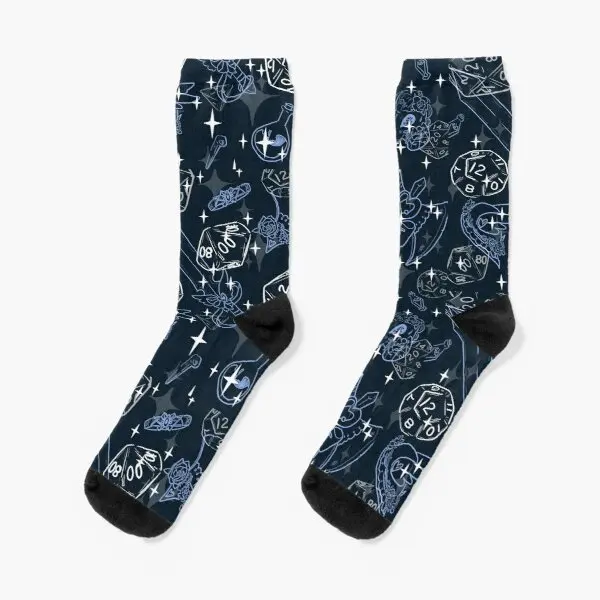 

Azure Pretty D D Gear For Babes Everywhe Crew Socks Unisex Short Pattern Mens Cute Black Girls Comfortable Funny Best
