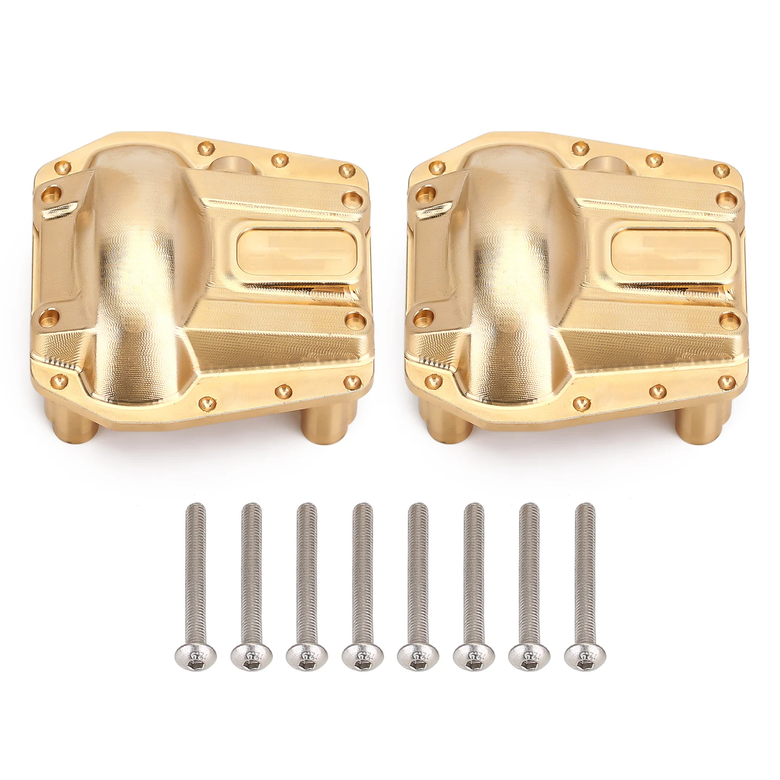 

2PCS Brass Front Rear Axle Diff Cover For 1/6 RC Crawler Car Axial SCX6 Jeep JLU Wrangler Upgrade Parts
