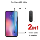 Стекло с полным покрытием для Xiaomi Mi 9 Lite, защита экрана, защитное закаленное стекло, Взрывозащищенная и пленка для объектива камеры
