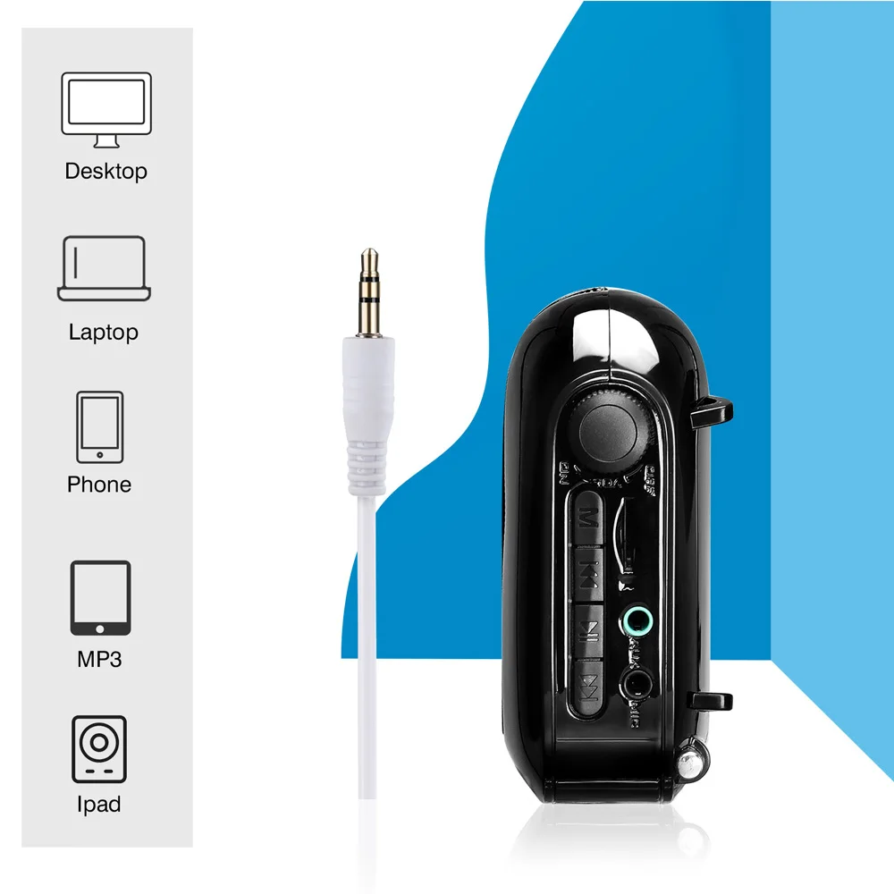 Bluetooth T9 портативный UHF беспроводной динамик мегафон 15 Вт голосовой усилитель