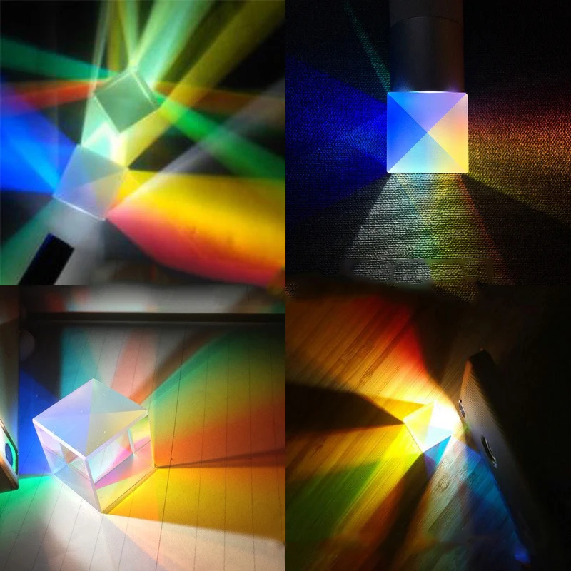 X-кубическая Призма RGB Combiner сплиттер крестообразная дихроичная Призма-украшение преподавания физики инструменты фотография исследования образовательный подарок