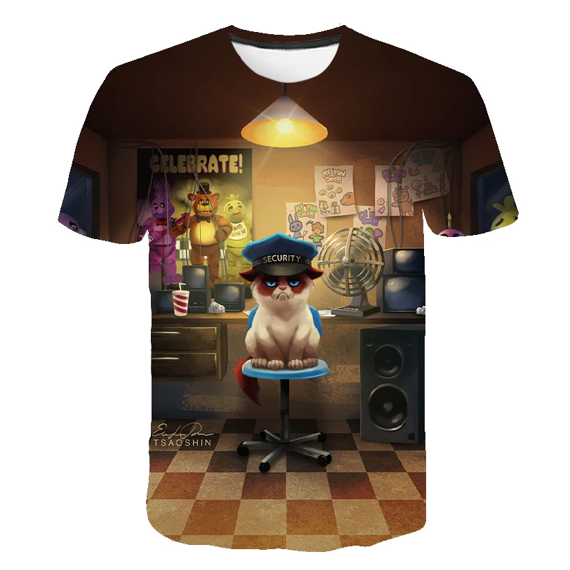 

T-Shirts Girls Clothes Boys Animal Children 3D T-Shirt Kids Summer Cat Lively Cute Funny Baby T Shirts Tops Camisetas De Mujer4T