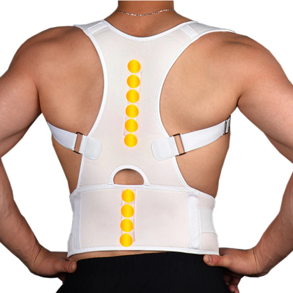 

Магнитный бандаж для спины, Корректор осанки, регулируемый плечевой пояс для поддержки талии, Улучшение осанки, предотвращение сутулости, обезболивание для женщин