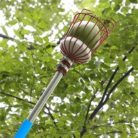 adjustable lightweight fruit catcher tool stainless steel apple orange pear mango and other fruit tree picker pole with basket