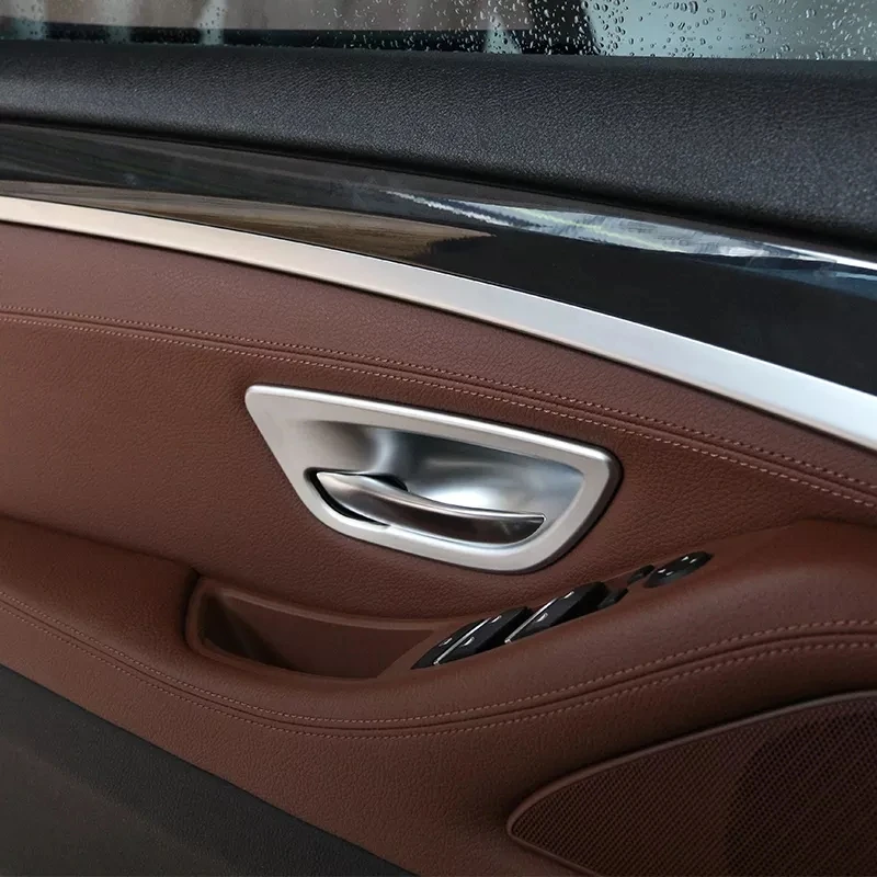 

Fit For BMW 5 Series F10 2011-2016 4PCS ABS Chrome Car Interior Door Handle Bowl Protector Cover Trim Moldings Car Styling