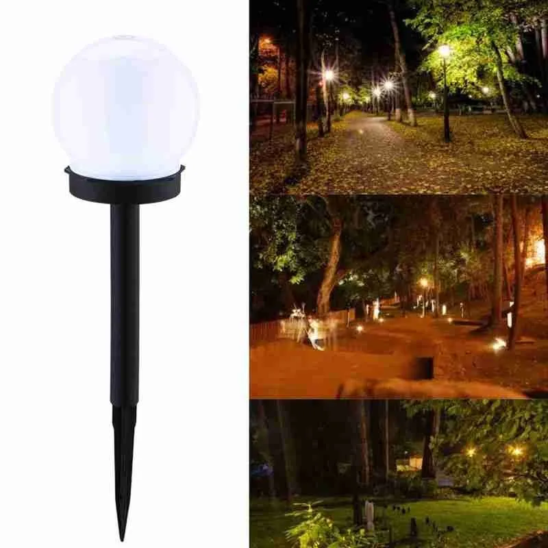 

LED Solar Garden Lamp Waterproof Round Solar Lights Lights Lamp Camping Solar Bulb Powered Landscape For Outdoor Garden Nig J7X0