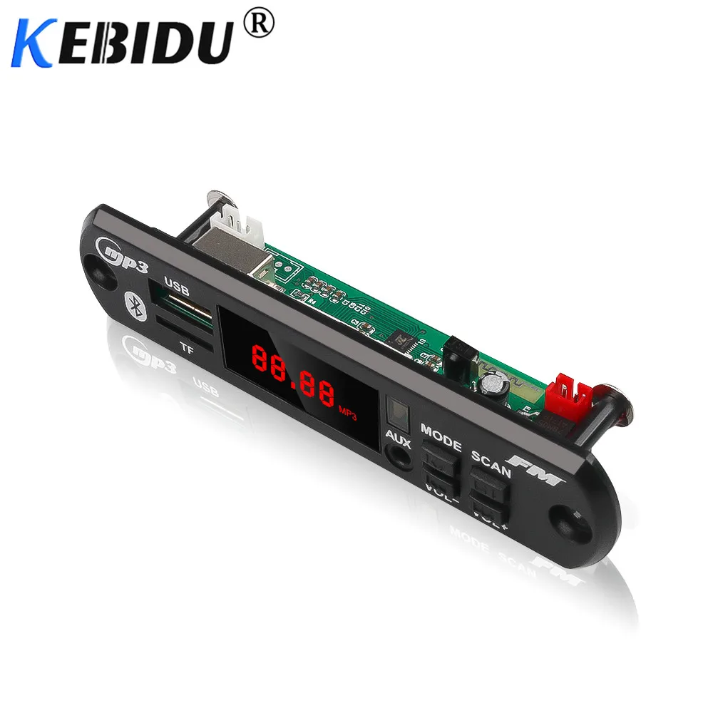 Kebidu 5 в 12 В MP3 декодер WMA автомобильный аудио-USB TF модуль fm-радио беспроводной Bluetooth MP3-плеер цветной экран для автомобиля
