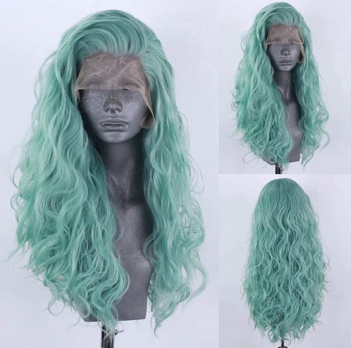 Женский парик для косплея Svipwig мятно-зеленого цвета с синтетическими кружевами