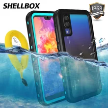 SHELLBOX Waterproof Case for Huawei P20 P30 Pro P30 Lite 360 Shockproof Cover for Huawei P40 Pro Mate 20 Pro Clear Case Outdoor