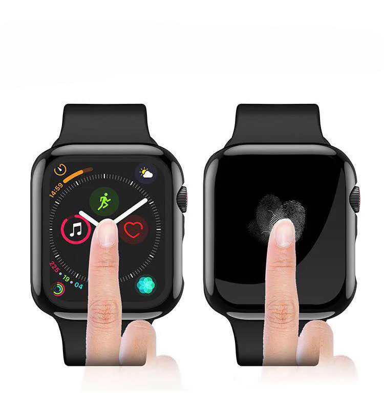 Стеклянный бампер для apple watch series 5 4 3 2 чехол iwatch с закаленным стеклом фоторемешок