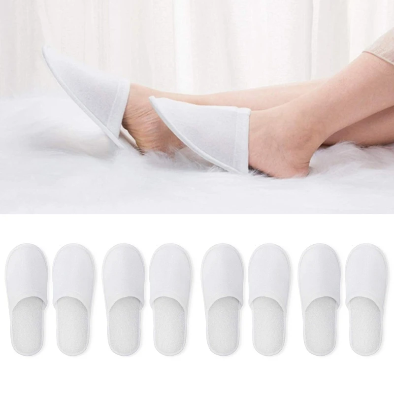 Women Men Ultra-thin Brushed Plush Non-slip Disposable Slipp