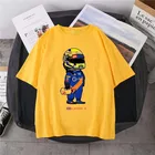 Классическая хлопковая Футболка с принтом в стиле Харадзюку, с круглым вырезом, 14 цветов