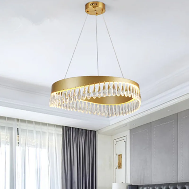 Хрустальные черные люстры Золотая люстра светильник Подвесная лампа