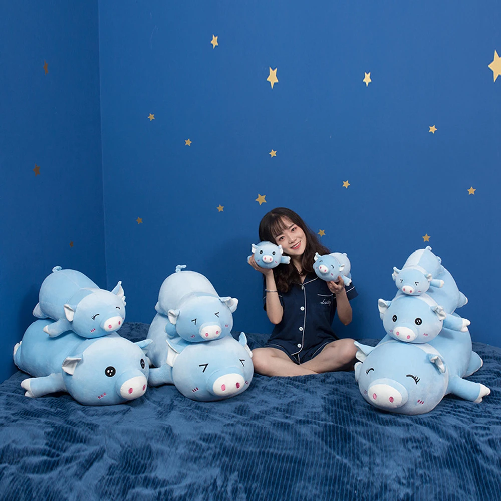 

30-80cm Big Size Plush Pig Toys Cute Soft Piggy Stuffed Doll Huggable Squishy Pillow Back Cushion Birthday Gifts for Kids Girls