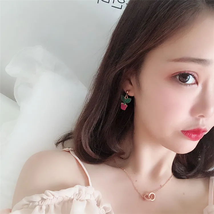Корейские Металлические серьги простые забавные сделай сам с растениями и