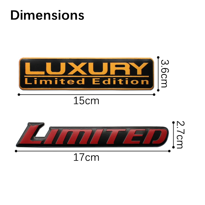Роскошная эмблема ограниченного выпуска из алюминиевого сплава наклейки