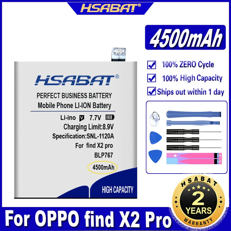 Аккумулятор HSABAT BLP749 BLP767 4400 мАч ~ 4500 для OPPO find X2 pro X2Pro 5G | Мобильные телефоны и