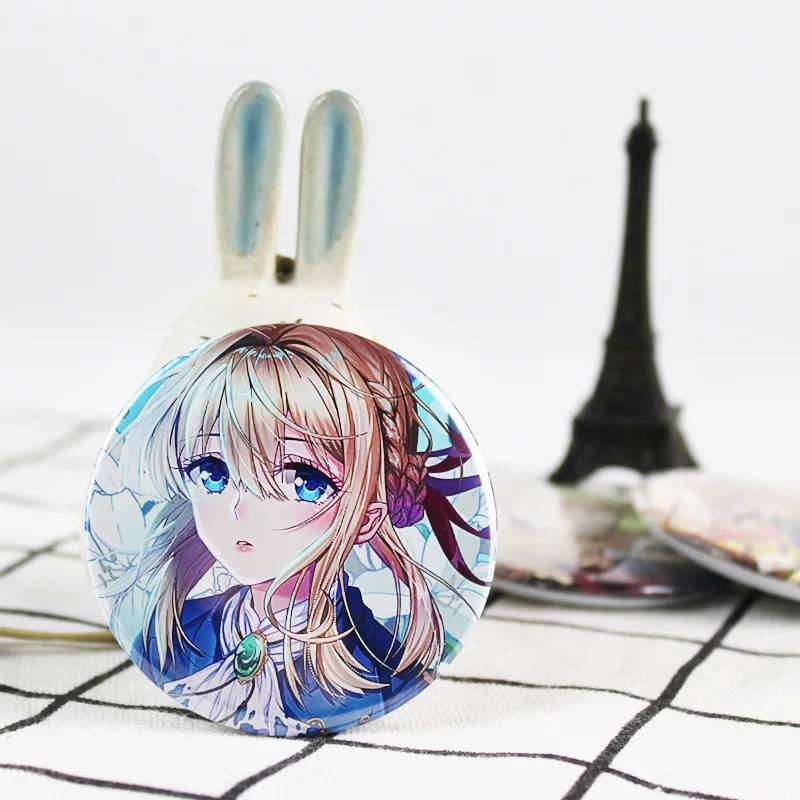 24 Styles Violet Evergarden Brooch Tinplate Statment Badge Pins Gilbert Bougainvillea Cosplay Jewelry Bag Shirt Accessory NEW
