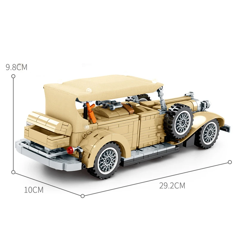 841 шт. Кирпичи Классические модели город Technicing Ретро винтажный автомобиль KB-V12