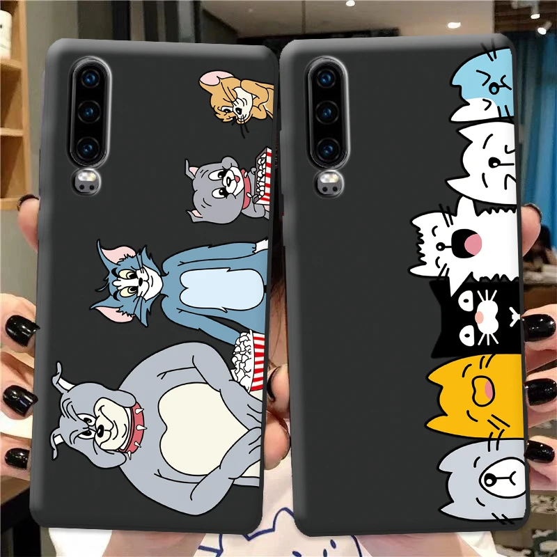 Силиконовый чехол для Huawei P30 Lite милый с мультяшным рисунком том и Jerry P30Lite P 30 Pro P40 |