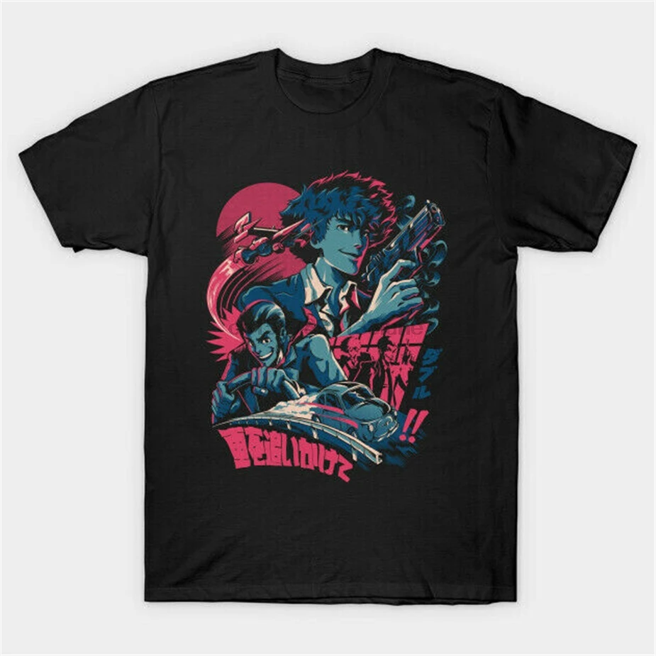 Повседневная футболка Lupin The 3rd X Спайк Шпигель Cowboy Bebop японская эстетика аниме