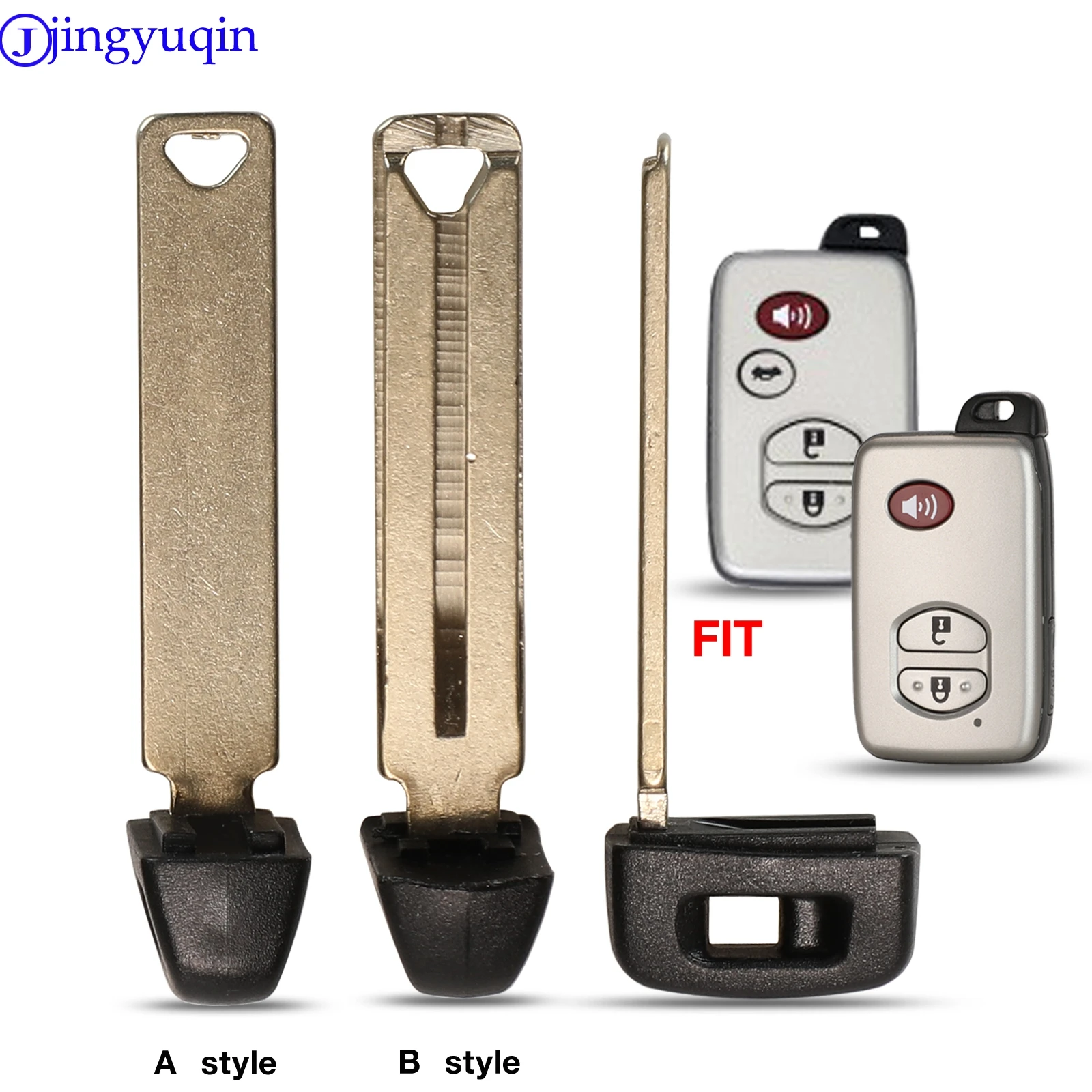 jingyuqin 10ps Remote Emergency Car Key Shell Cover Fob Uncut Blade Replacement Insert Smart Small For Toyota|blade blade|blade toyotablade cover |