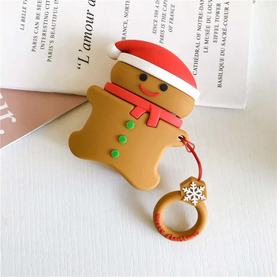 Christmas Soft Silicone Case For Apple AirPods 2/1 Earphone Protective Cover AirPod Air pods Charging Box | Электроника