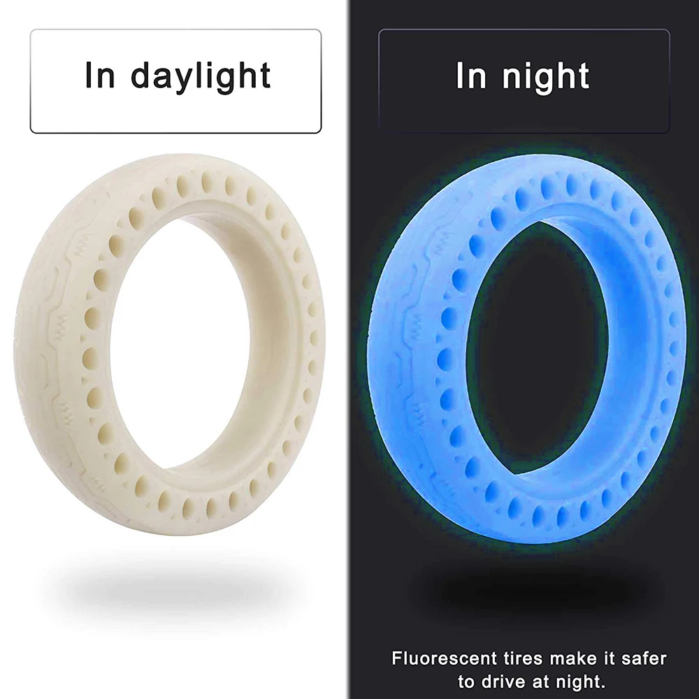

for Xiaomi M365 Scooter Night Fluorescent Tires Luminous Honeycomb for Xiaomi Mijia M365 Pro Electric Scooter Skateboard Tyres