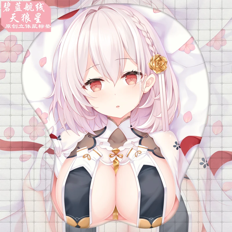 

Anime Azur Lane HMS Sirius Sexy 3D Soft Chest Mouse Pad Game Computer Keyboard Deskmat Playmat Wrist Rest Gifts