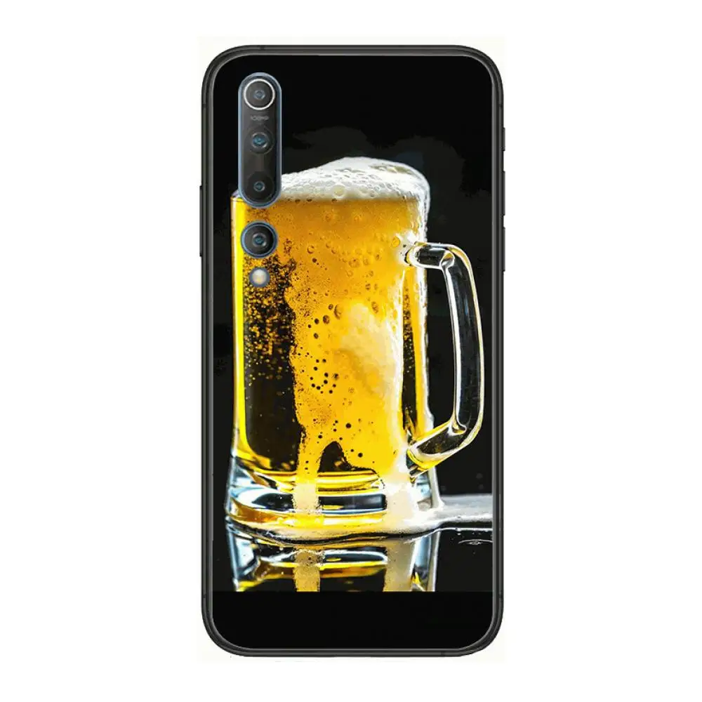 

Bumper Art Yellow Beer Phone Case For xiaomi mi11 5g 10 liti Ultra 9Pro SE 3 8 Note Anime Black Cover Silicone Back Pretty tpu