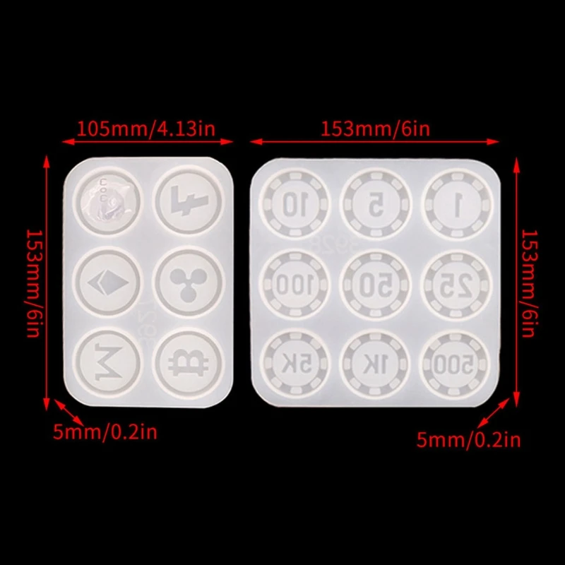 

Game Currency Crystal Epoxy Resin Mold Collection Coins Silicone Mould DIY Crafts Jewelry Decorations Casting Tools