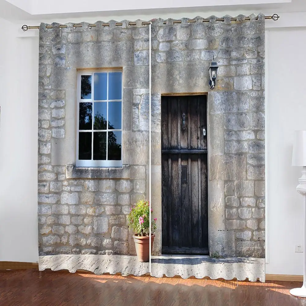 3D тематическая штора современные оконные двери фото шторы для гостиной спальни