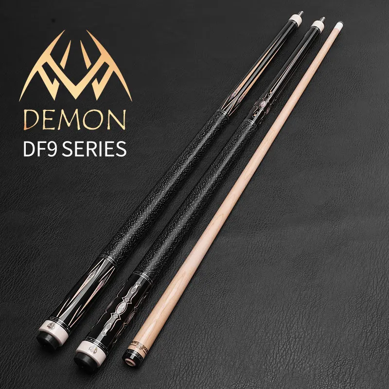 

Mit Demon DF-9 Series Pool Cue Billiards Stick Power Boost Shaft 12.5mm Tiger Tip Fashionable Decal Linen Wrap Taco De Billar