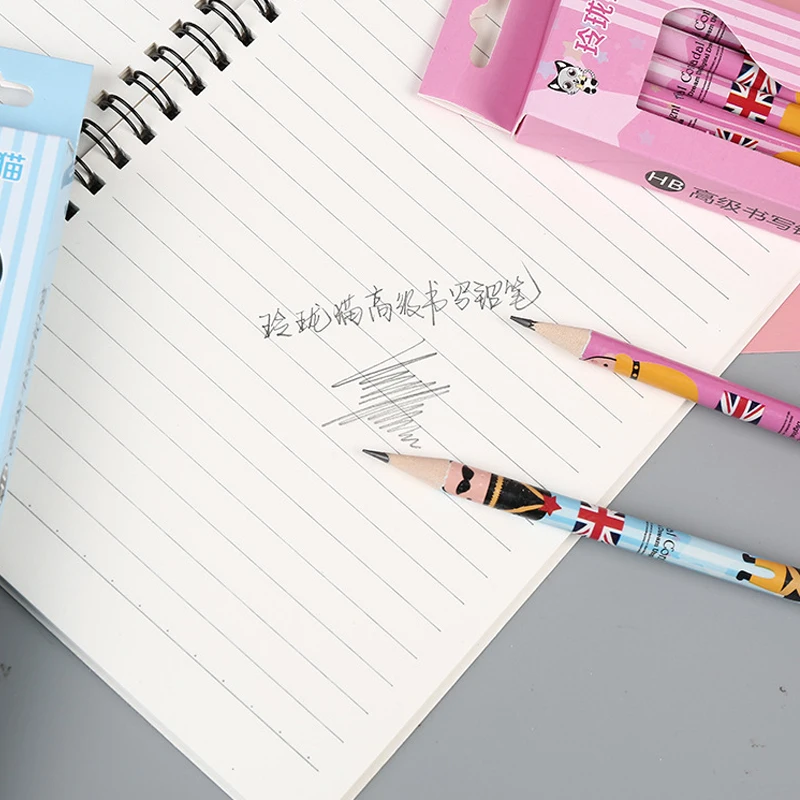 12 шт. Мультяшные Домашние животные HB карандаш с ластик для студентов подарок