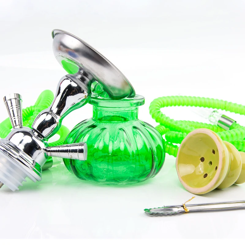 

CNHOOKAH Double Root Plastic Pipe Hookah Glass Base Shisha Arab Narguil Ceramics Bowl Chicha Smoking Accessories Cachimba Gift