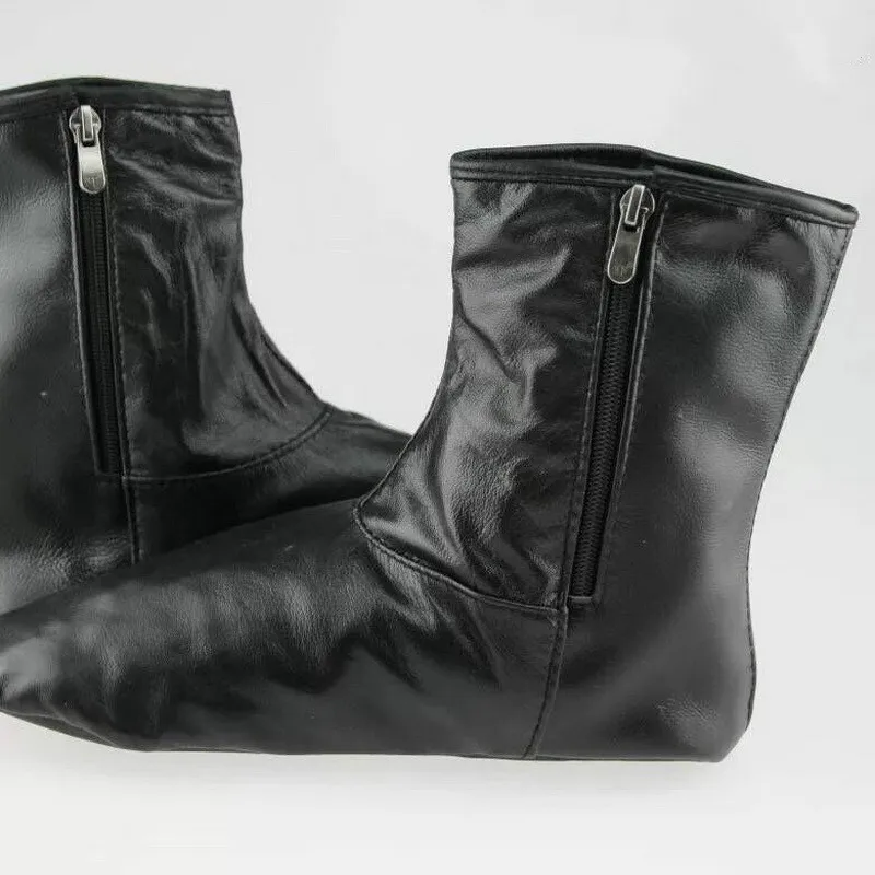 Черные женские зимние носки из натуральной кожи для молитвы Натуральная овечья